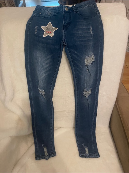 Other - Skinny Fit Distressed girls Jeans - Dark Blue